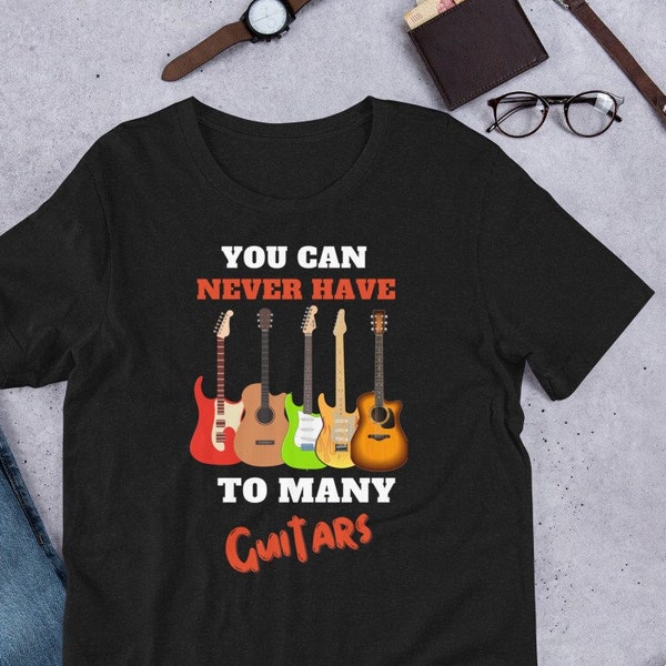 maglietta per chitarra - una maglietta per chitarra unica - migliore camicia per papà chitarra - maglietta per bassista personalizzata per una camicia con stampa chitarra amante della chitarra Mens