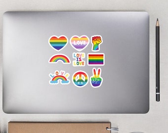 Gay pride Vinyl Sticker Pack - Divertido Gay Pride Stickers Set Of 6