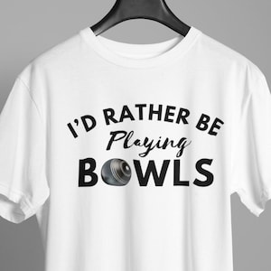 Lawn Bowls Gift For a Bowler I’d Rather Be Bowling T Shirt Crown Green Bowling Lover Unisex t-shirt