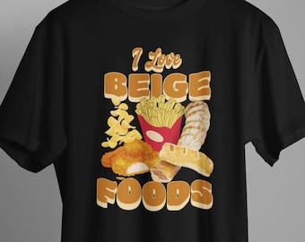 Funny Beige Foods T-Shirt: Foodie Gift Tee