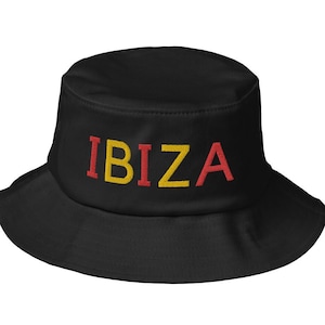 Chapeau de seau style old school, chapeau de seau de vacances kevin et chapeau logo Perry Ibiza