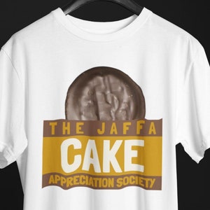 Jaffa Cakes T-Shirt für Erwachsene - Retro Keks-Liebhaber-Geschenk, lustiges Foodie-T-Stück, britische Snack-Kleidung, Vatertagsgeschenk, bequeme Baumwolle