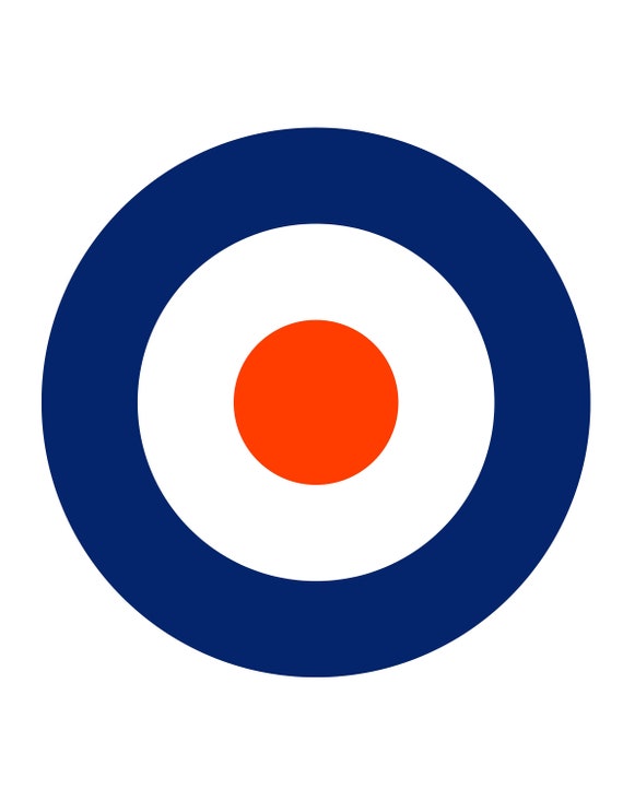 Raf Roundel British Target Logo Bullseye Pop Art & Mod Tee Raf Roundel British Target Logo Bullseye Pop Art & Mod Tee