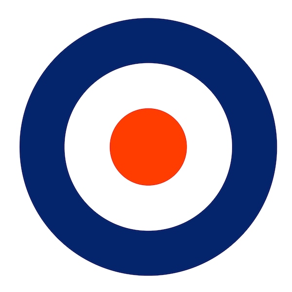 RAF Ensign : Bullseye  , RAF Roundel, mod target Mod Print Svg , Brit Pop Svg , Png, PDF   Files for Cricut, TShirt Print  instant Download