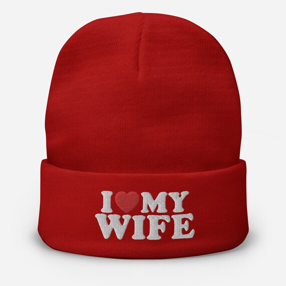 I Love My Wife Beanie - Embroidered Romantic Gift - Etsy display picture 1