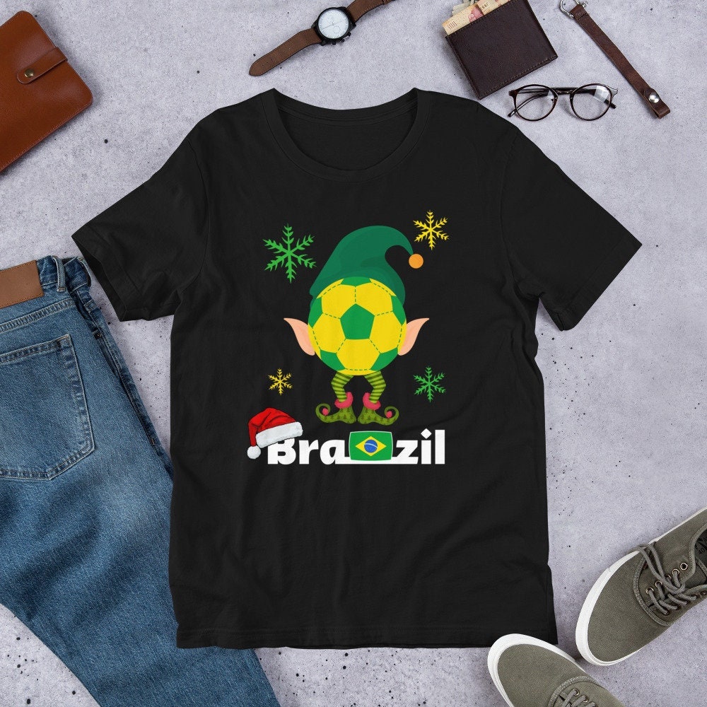 Discover Maglietta T-Shirt Brasile Calcio Uomo Donna Bambini Natale Football Tifoso Di Calcio