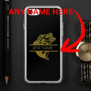 Personalisierte Angeln iPhone Hülle - Custom Name Angler Design Phone Cover