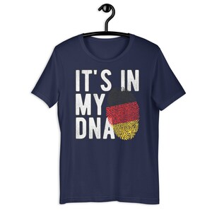 Proud of my roots: Germany shirt with DNA motif and flag - perfect dad  gift for football fans "