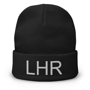 LHR London Heather Airport Code Mütze - Bestickte Mütze für Plane Spotters & Flughafenarbeiter - Perfektes Geschenk für Ihn Bestickte Mütze