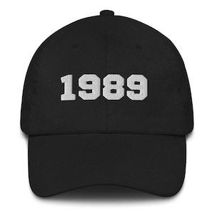 1989 Year You Were Born Hat - Vintage Embroidered Baseball Cap With the Year 1989 Ideal Birthday Gift For Mum , Dad , Son Or Daughter