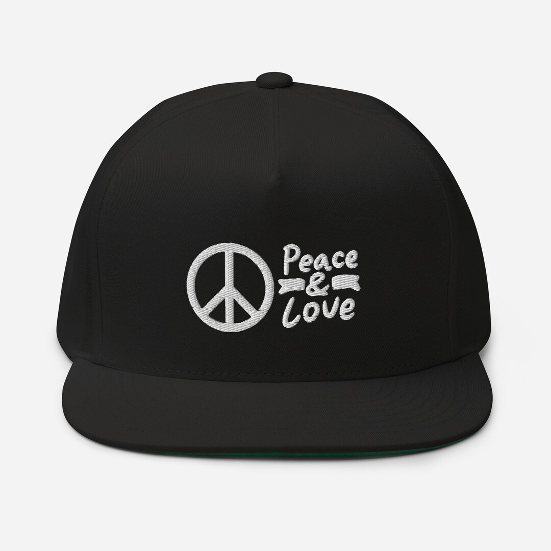 Peace Sign Caps Peace Sign Cap - Embroidered Snapback With a Peace and Love - a Great ...