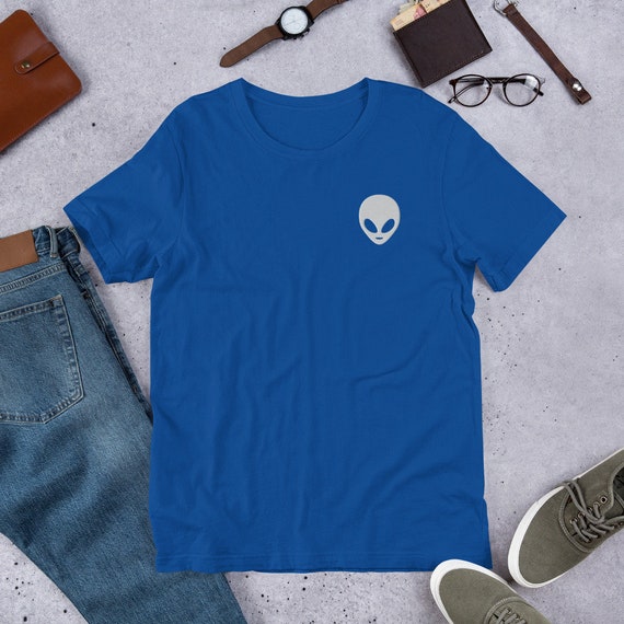 Alien Pocket Embroidered Logo T Shirt Ufo Swag Dope Hipster Alien Pocket Embroidered Logo T Shirt Ufo Swag Dope Hipster