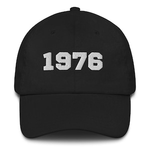Born in 1976 :Embroidered Vintage Dad Hat – A Nostalgic Tribute to The Year You We’re Born In - Birthday Gift Dad hat