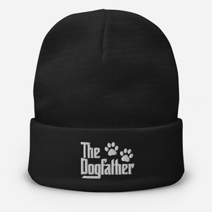 The Dog Father - Embroidered Beanie  Hat - Dog Dad Gift, Dog Owner Hat , Perfect for Dog Lovers & Dog Moms