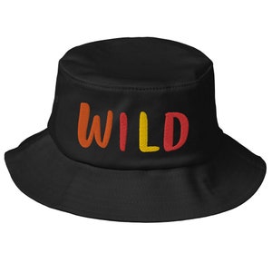 Old School Bucket Hat with wild logo unisex bucket hat - Mens hat - ladies Hat - bucket hats