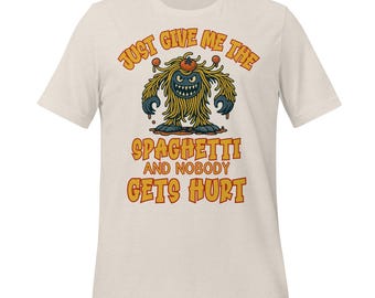 Funny Spaghetti Monster T-Shirt: Retro Foodie Graphic Tee