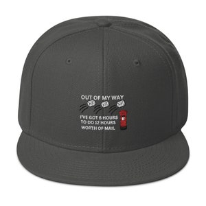 Regalo de cartero - gorra SnapBack bordada divertida - un gran cumpleaños o regalo de Navidad / regalo para un cartero o un sombrero Snapback de cartero
