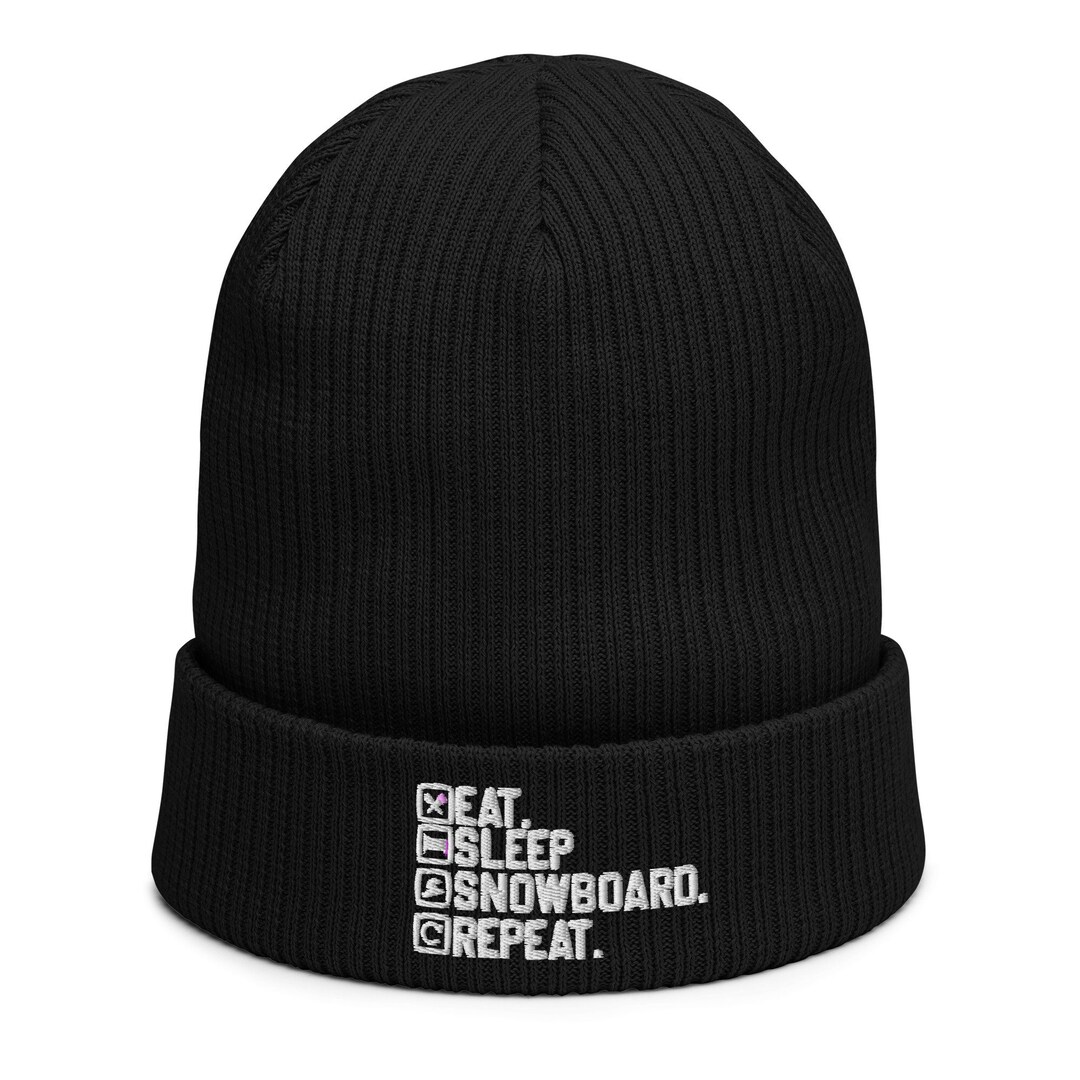 Snowboarding Gift - Funny Embroidered Beanie Hat - a Great