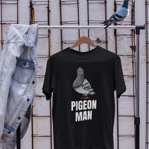 Pigeon Man T-Shirt - Perfect Gift for Bird Lovers, Pigeon Enthusiasts - Unique - Avian Fan Tee, Pigeon Fancier Apparel, Ornithology Fashion