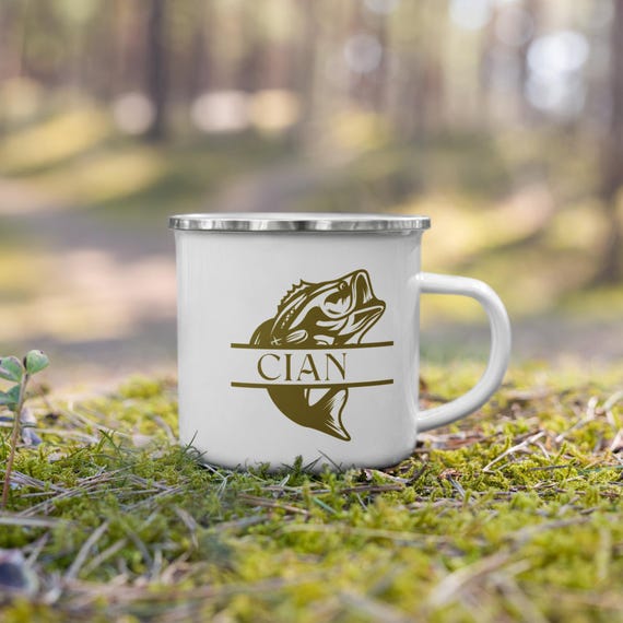 Tasse à café de pêche personnalisée, tasse personnalisée Born