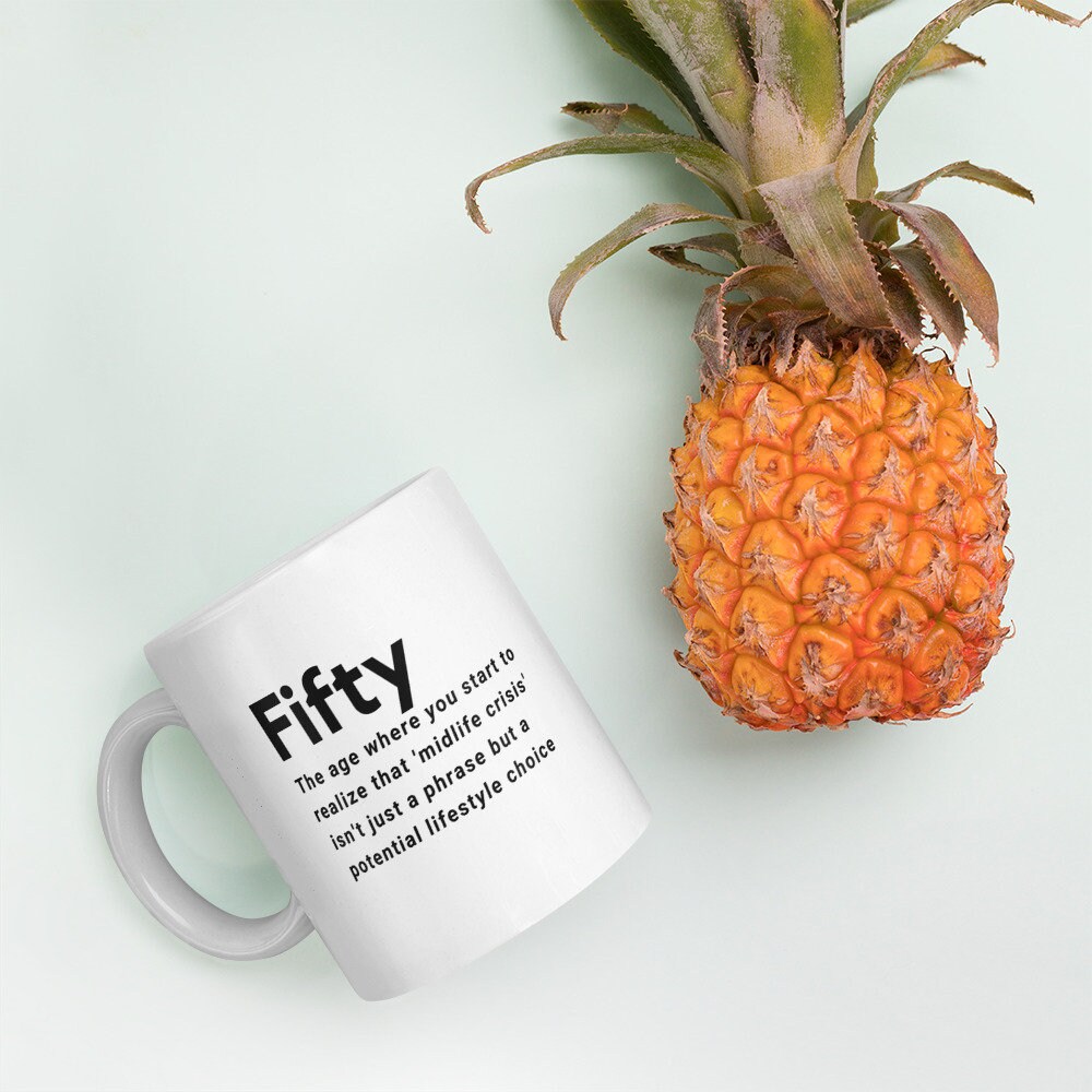Regalo per il 50° compleanno - Divertente tazza da caffè in ceramica per il 50° compleanno Tazza fresca per una mamma o un papà Pietra miliare Articoli per la casa Caffè o