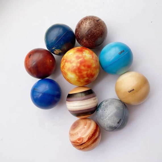 Cute Solar System Match with Cards Stress Ball Toy Set - Educational L