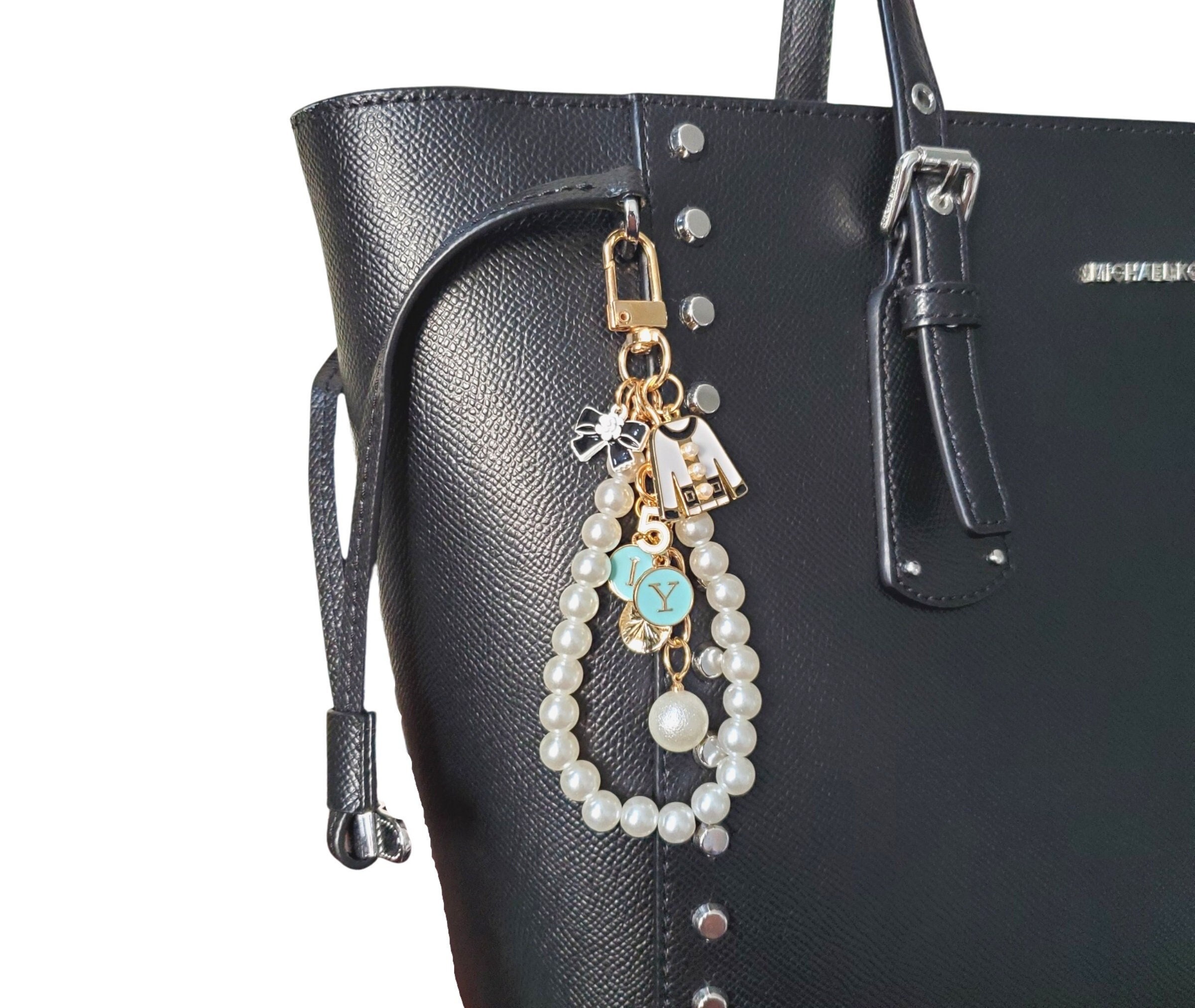 Spring Chain Bag Charm – Bell & Pearls