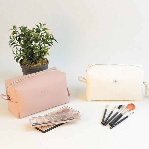 Initial Cosmetic Bag Etsy