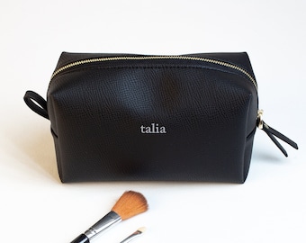 Bridesmaid Makeup Bag, Personalized Cosmetic Pouch for Your Bridesmaid Proposal Gift Box and Bachelorette Party