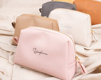 Borsa da donna personalizzata, Borse per trucco da polso, Borsa con monogramma, Custodia iniziale, Borsa da toilette personalizzata, Kit Dopp per donne, Organizzatore di cosmetici