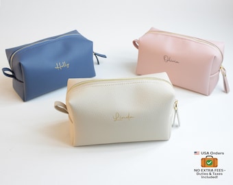 Personalized Bag for Bridesmaid Squad | Clutch Makeup Bag - A Stylish and Customizable Gift for Bachelorette Parties!