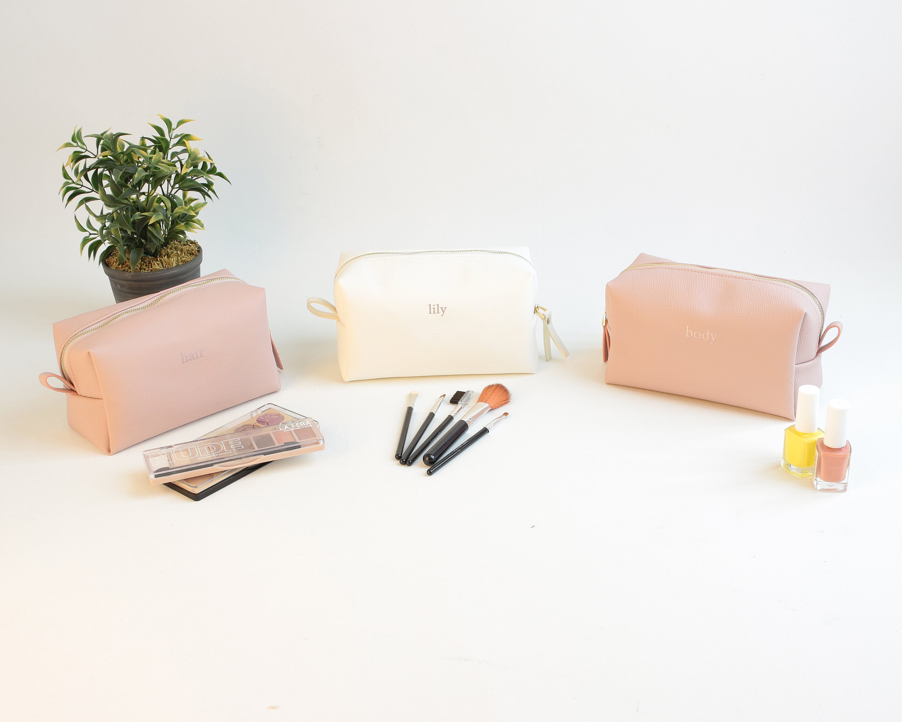 Personalized Bag for Bridesmaid Squad | Clutch Makeup Bag - A Stylish and Customizable Gift for Bachelorette Parties!