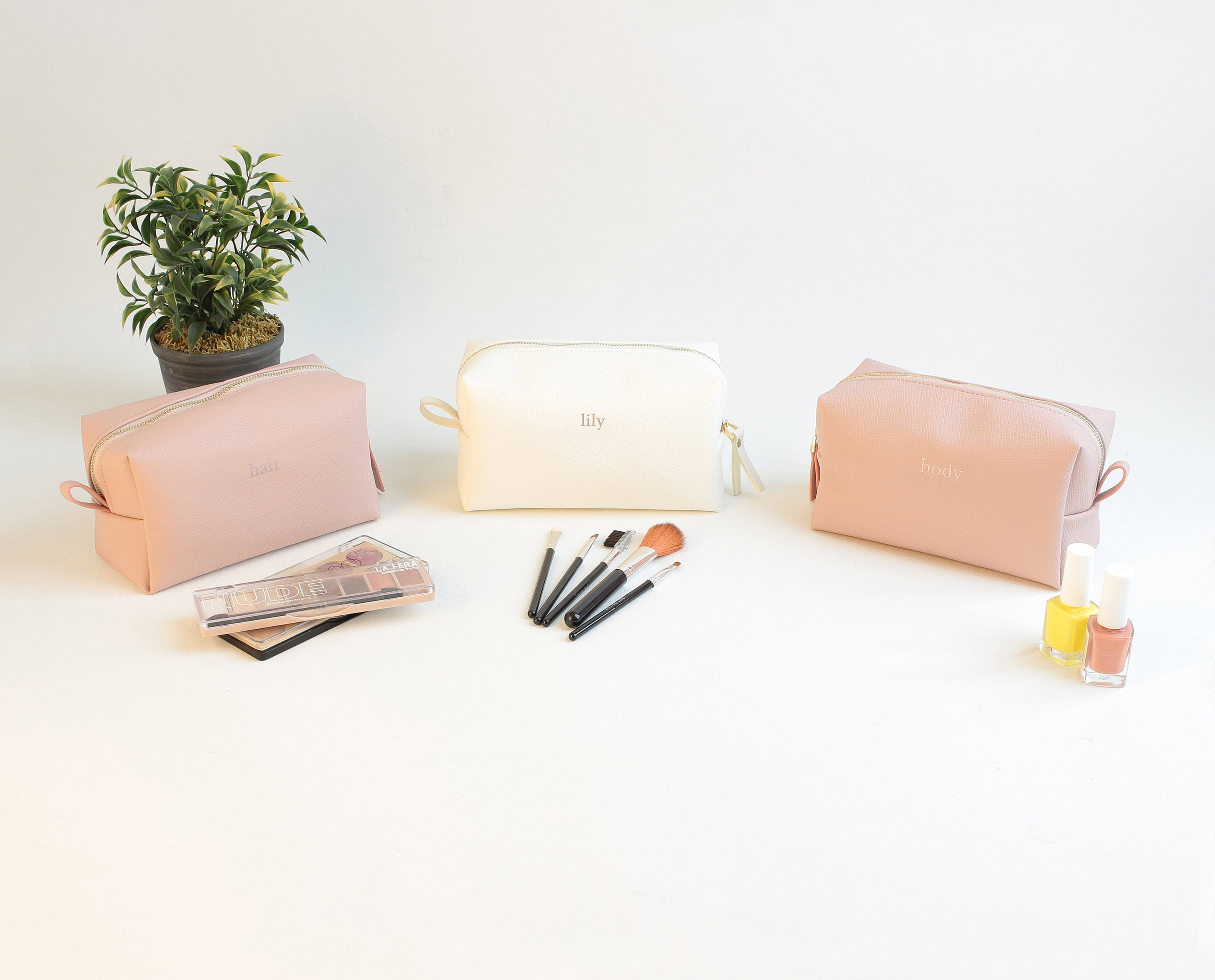 Bridesmaid Makeup Bag, Personalized Cosmetic Pouch for Your Bridesmaid Proposal Gift Box and Bachelorette Party