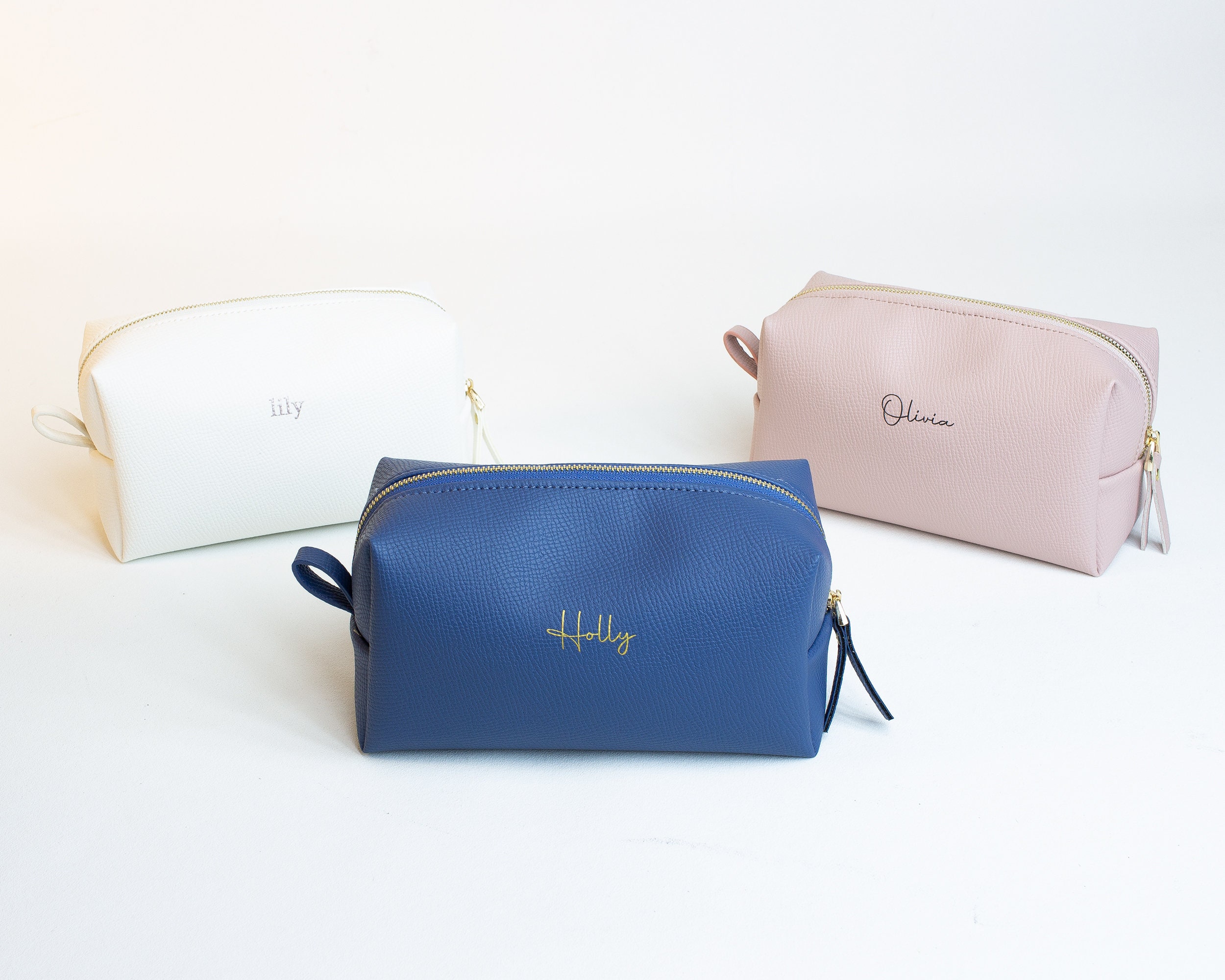 Bridesmaid Makeup Bag, Personalized Cosmetic Pouch for Your Bridesmaid Proposal Gift Box and Bachelorette Party