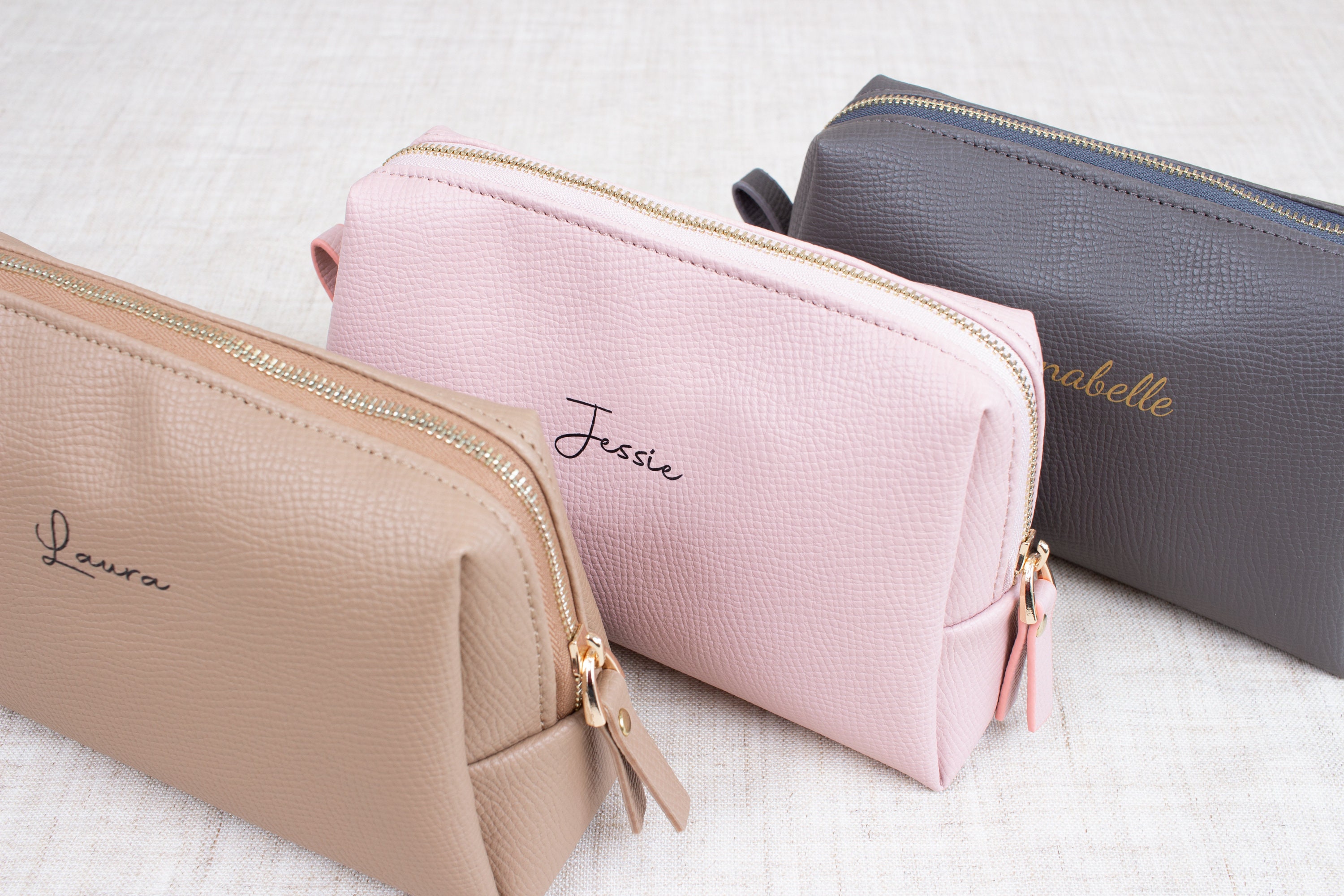 Damentasche personalisiert, Schminktasche mit Handgelenk, Monogrammtasche, Initialentasche, personalisierte Kulturtasche, Dopp Kit für Frauen, Kosmetik organizer