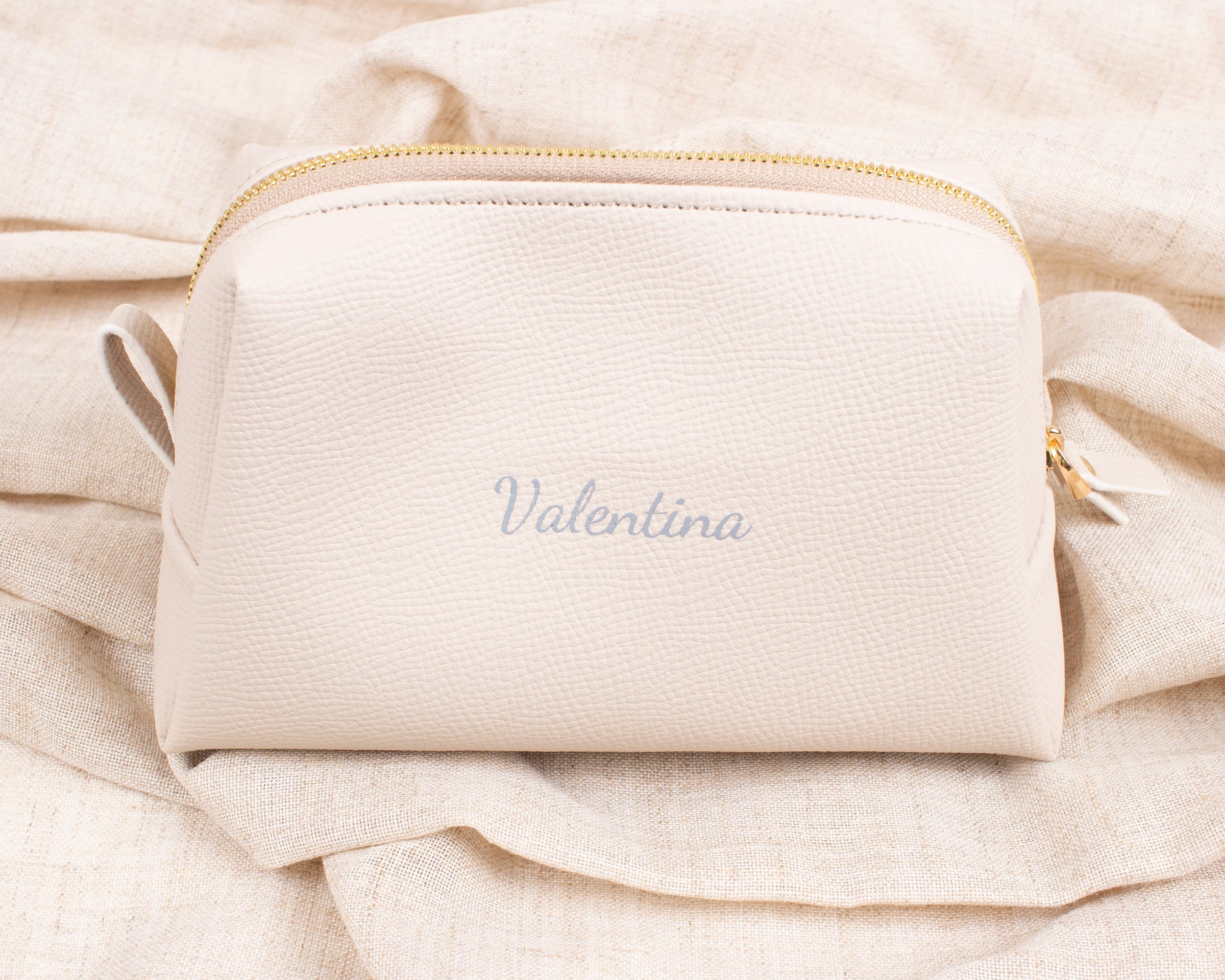 Damentasche personalisiert, Schminktasche mit Handgelenk, Monogrammtasche, Initialentasche, personalisierte Kulturtasche, Dopp Kit für Frauen, Kosmetik organizer