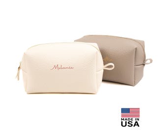 Personalized Bridesmaid Makeup Bag | Custom Cosmetic Pouch, Wedding Party Gift, Bridal Shower Essentials