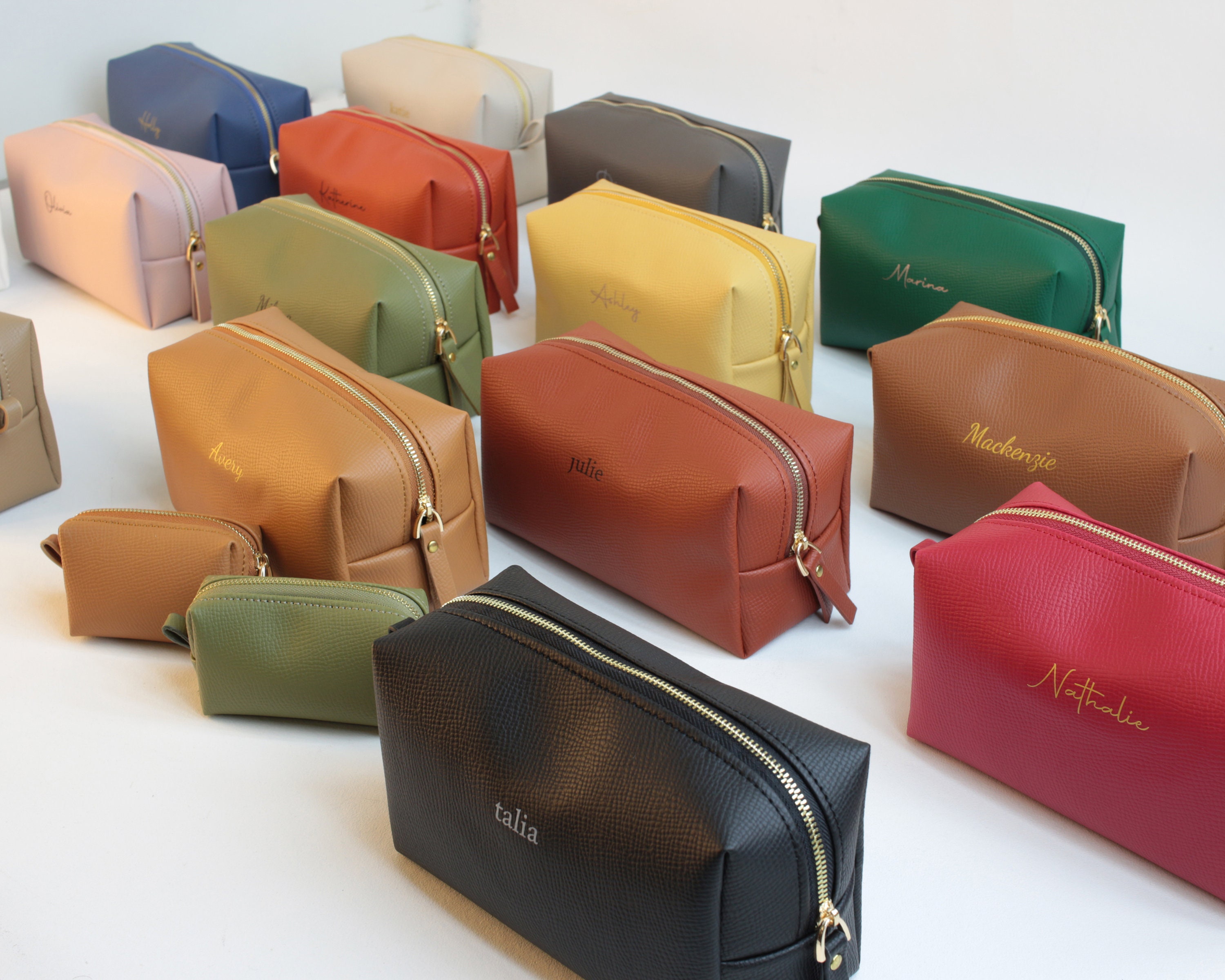 Personalized Bag for Bridesmaid Squad | Clutch Makeup Bag - A Stylish and Customizable Gift for Bachelorette Parties!