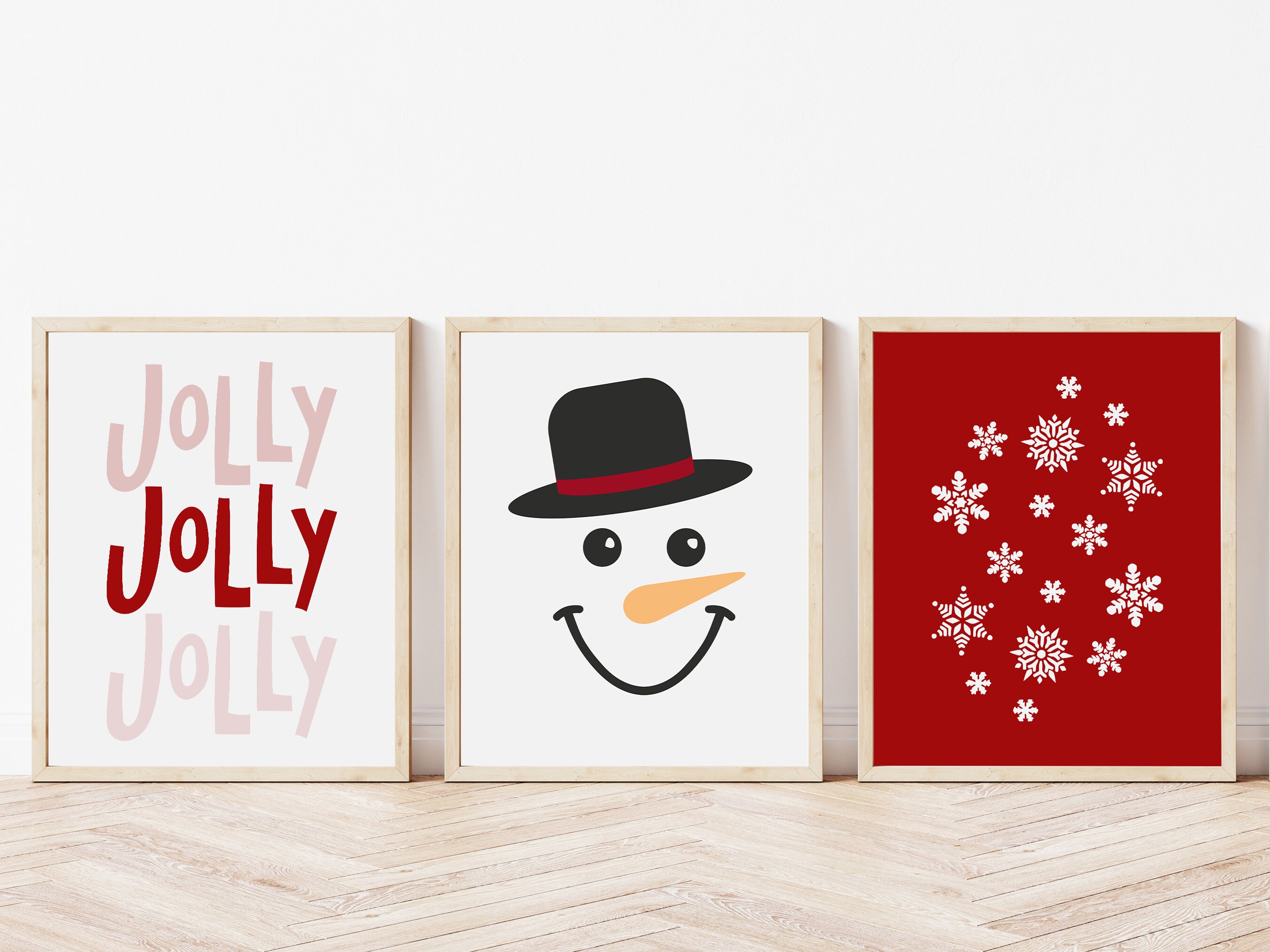 Christmas 12 Printables Gallery Wall Art Set, Minimalist Xmas Art ...