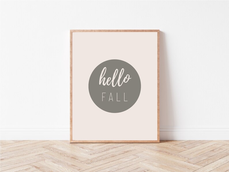 Minimal Printable Fall Decor Fall Printable Wall Art Hello - Etsy