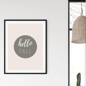 Minimal Printable Fall Decor Fall Printable Wall Art Hello - Etsy