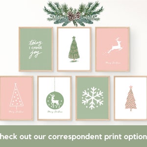 Christmas 12 Printables Gallery Wall Art Set, Minimalist Xmas Art ...