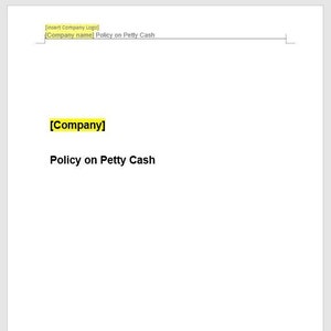Finance Accounting Policy and Standard Operating Procedure (SOP) Starter Pack/Kit