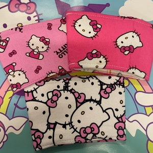 Kitty Helloo inspired/Cold or Hot Fabric Sleeve Coffee Cozy / Cup sleeve / coffee sleeve / kitty /fabric cup sleeve cozy/
