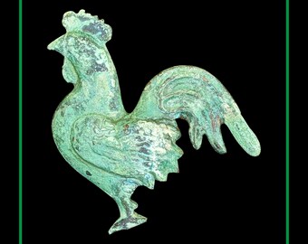 Hahn Bronze Angelaufene Brosche Pin 108