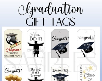 Printable Graduation Gift Tags, Graduation Class of 2023 Favor Tags, Congrats Grad, You Did It, Graduation Party Gift Tag, Senior Gift Tag