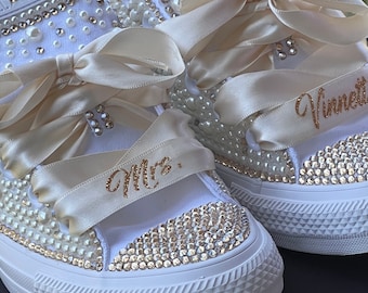 Bedazzled Wedding Converse