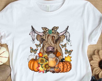 Highland Cow Thanksgiving Shirt, Thanksgiving Cow Shirt, Western Thanksgiving Shirt, Thanksgiving Shirt, Thanksgiving Day Gifts, Fall Shirt