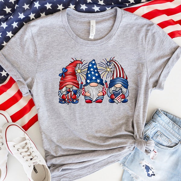 4th of July Gnomes Shirt, Independence Day Gnomes Shirt, Patriotic Gnomes Shirt, Happy 4th of July, 4th of July Gifts, American Gnomes Shirt