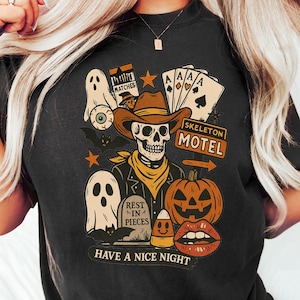 Skellie Motel Halloween Shirt, Funny Skeleton Halloween Fall Shirt, Spooky Season Tee, Halloween Sweatshirt, Halloween shirt, Halloween Gift